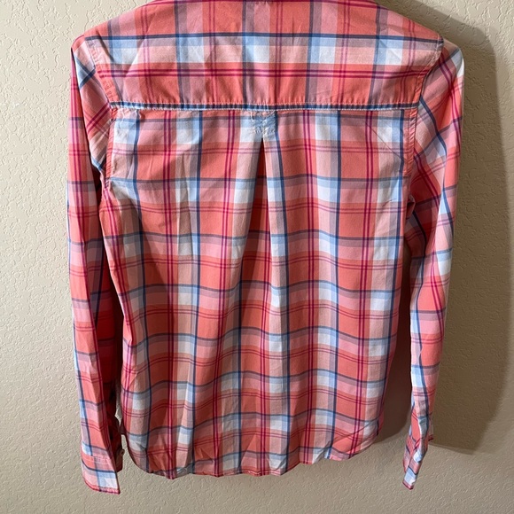 Abercrombie Unisex Pink and Blue Casual Button Down Shirt - Picture 3 of 4